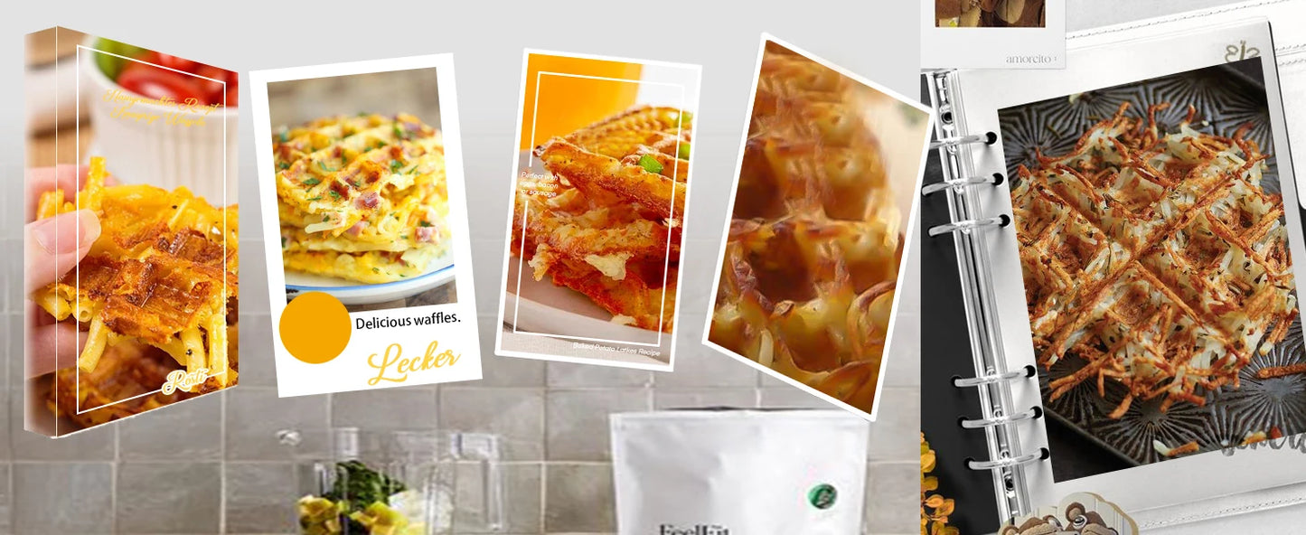 Piastra per waffle con piastre antiaderenti, alloggiamento Cool Touch, indicatori di accensione e spegnimento, macchina per la colazione, avvolgicavo, 750 W.