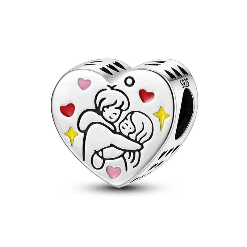 Anello romantico in argento sterling 925 con rosa, ideale per coppie, perfetto come proposta di matrimonio o per San Valentino. Ciondoli e perline adatti a collane e bracciali, perfetti per creare gioielli fai da te e regali.