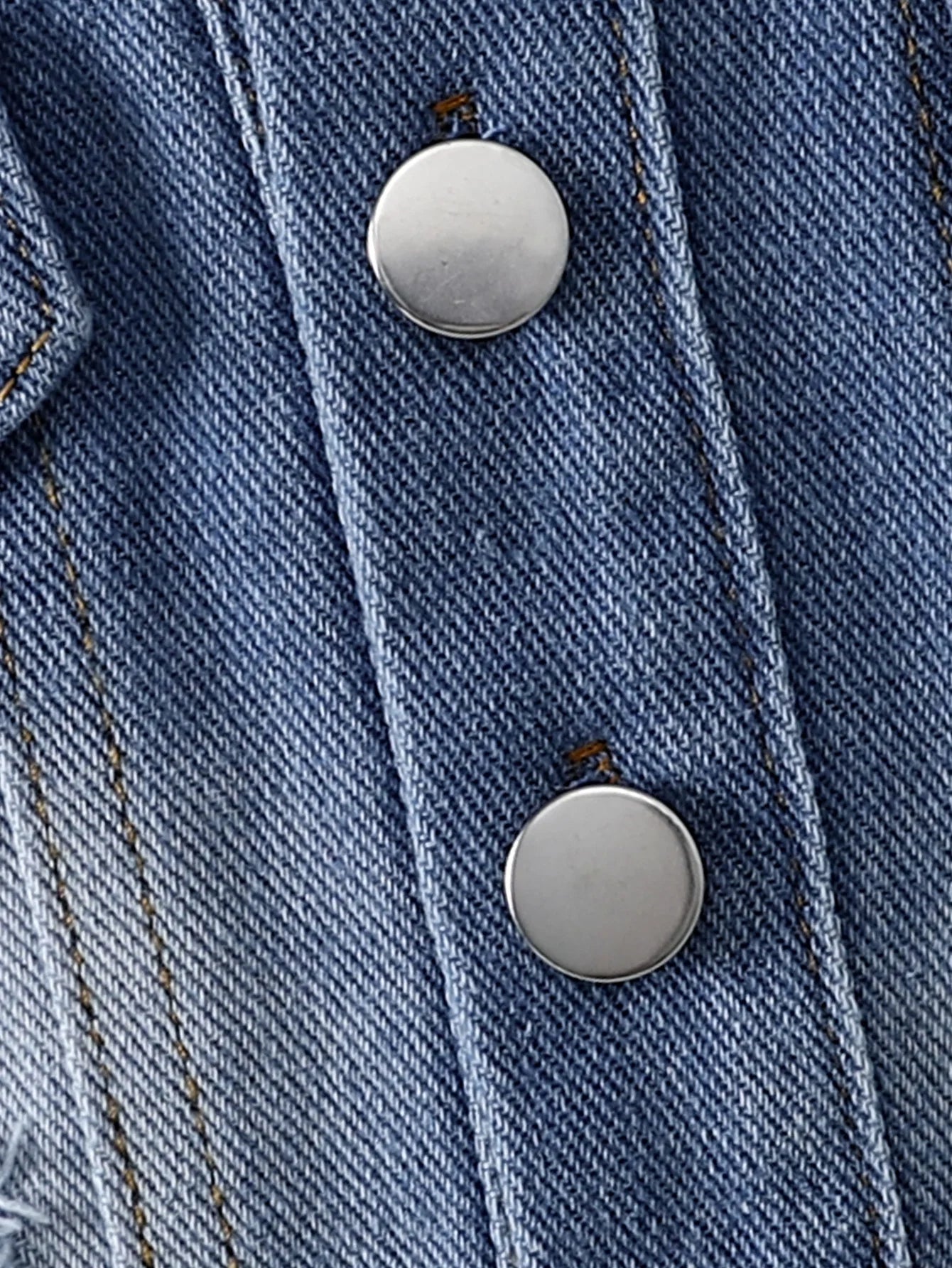 Completo in denim per bambini primavera autunno, design con strappi, giacca in jeans ampia con chiusura a bottoni, versatile, resistente all'usura, stile street.