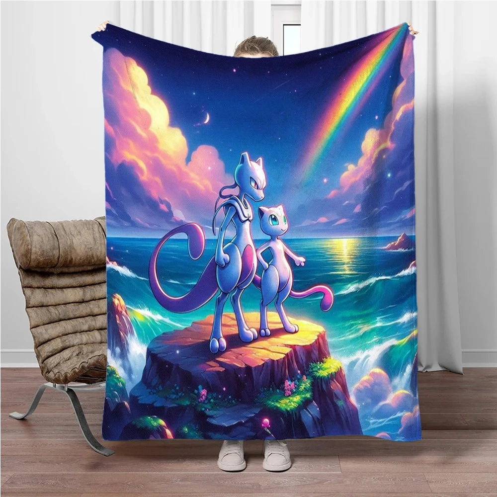 Japan Cartoon Charizard Pokemon Children Warm Soft Blankets for Sofa Bed Cover Blanket Suitable for Birthday Souvenir Gifts