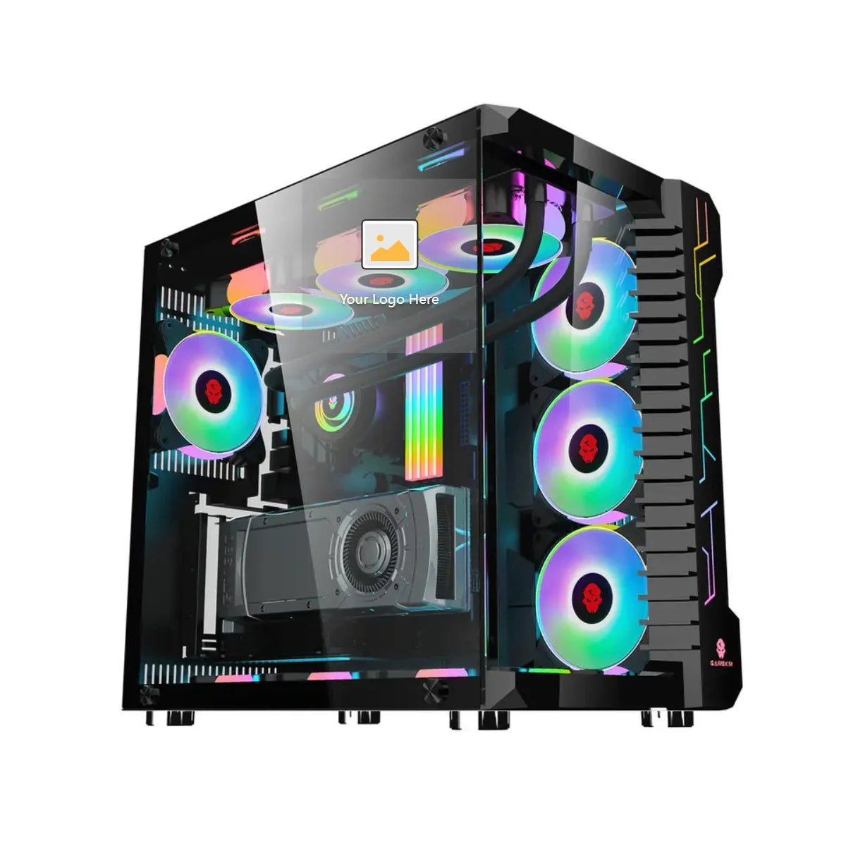 Computer desktop da gioco Aotesier, molto venduto, con Windows 10, 16 GB di RAM, SSD da 256 GB, scheda grafica GTX 1050Ti e processore Core E5-2650. Nuovo PC da gioco.