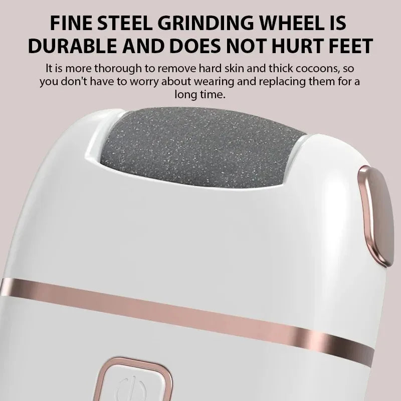 Portable Pedicure Machine Electric Foot Callus Remover, Type-C Rechargeable 2 Speed Heel Dead Skin Grinder for Soft Smooth Feet