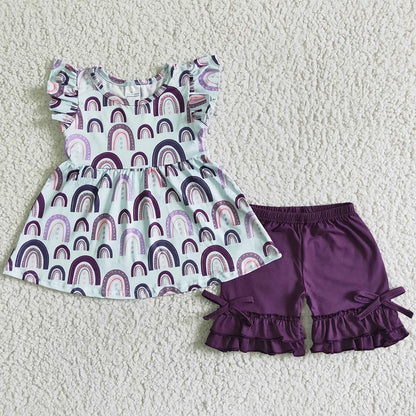 Saldi imperdibili Abiti estivi per bambine Completi estivi alla moda per bambini Abiti da boutique per bambine Abbigliamento carino per bambine piccole Completo a maniche corte