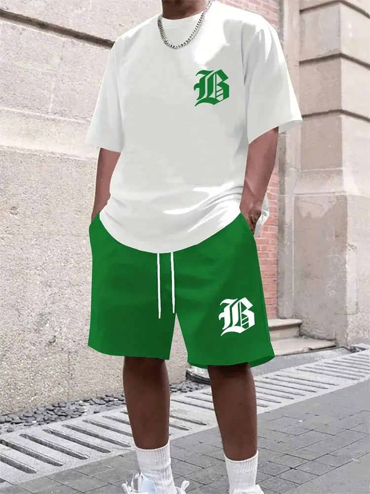Completo casual da uomo estate 2025, stampa 3D, abbigliamento sportivo estivo, streetwear, set di pantaloncini per attività all'aperto