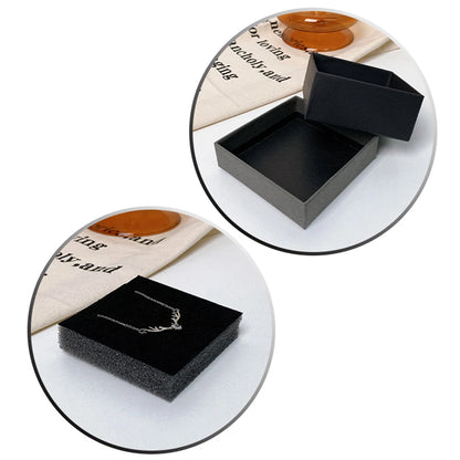 Semplice portagioie per orecchini, anelli, bracciali e collane, in carta grigia e nera, espositore per gioielli, scatola organizer per gioielli.