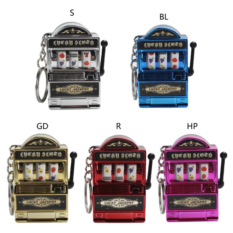 Portachiavi portafortuna, portachiavi jackpot, mini ciondolo da casinò, ciondolo per borsa, regalo originale per bambini e adulti