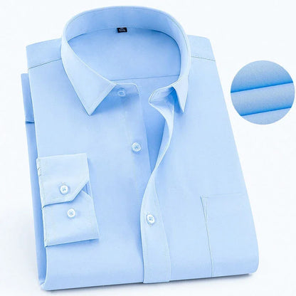 Camicia stampata da uomo, casual, a maniche lunghe, slim fit, da uomo, per lavoro, sociale, abbigliamento di marca, morbida e confortevole KOACUS