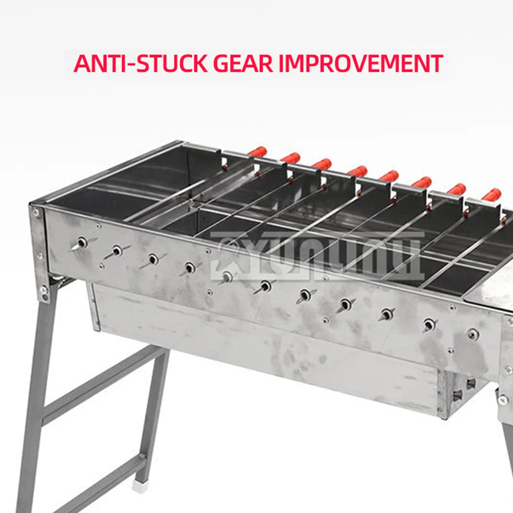Stufa per barbecue rotante automatica per uso domestico da 60 cm Stufa per barbecue a carbone pieghevole per esterni Bakplaat Elektrische
