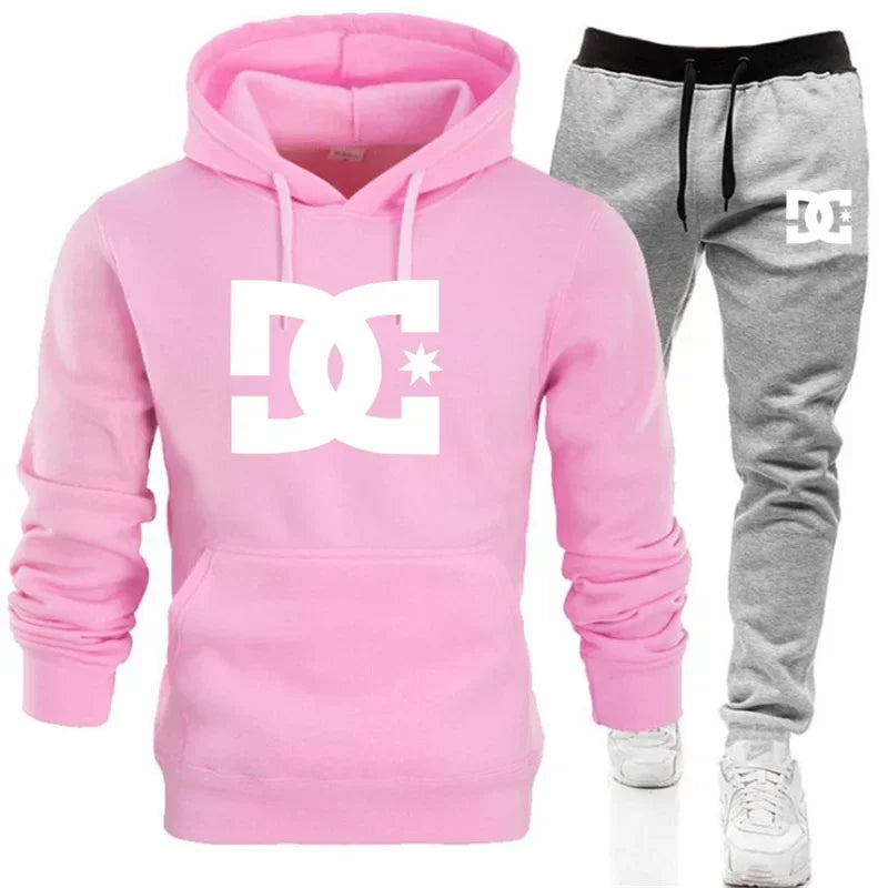 2025 Fall/Winter Men's Hoodie Pullover and Casual Pants Set, Autumn/Winter Outdoor Fashion Running and Fitness Two-Piece Set