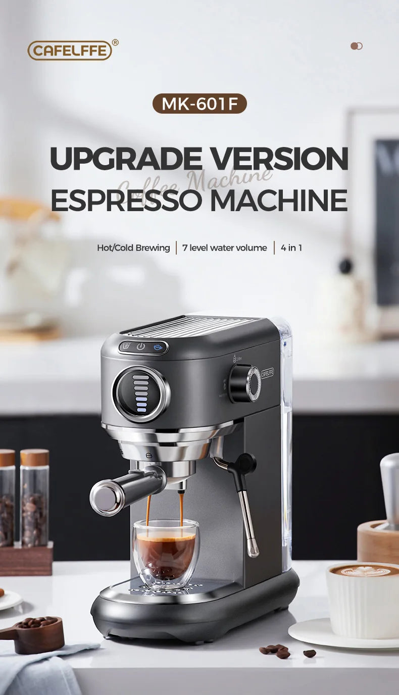 Macchina per caffè espresso Cafelffe 4 in 1 Cafetera Cappuccino Dolce Gusto Nes Capsule ESE Pod Ground Regalo per amante, papà, mamma