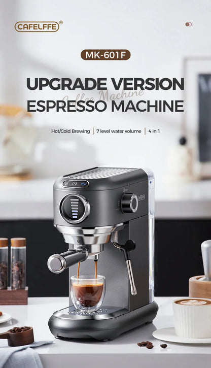 Macchina per caffè espresso Cafelffe 4 in 1 Cafetera Cappuccino Dolce Gusto Nes Capsule ESE Pod Ground Regalo per amante, papà, mamma