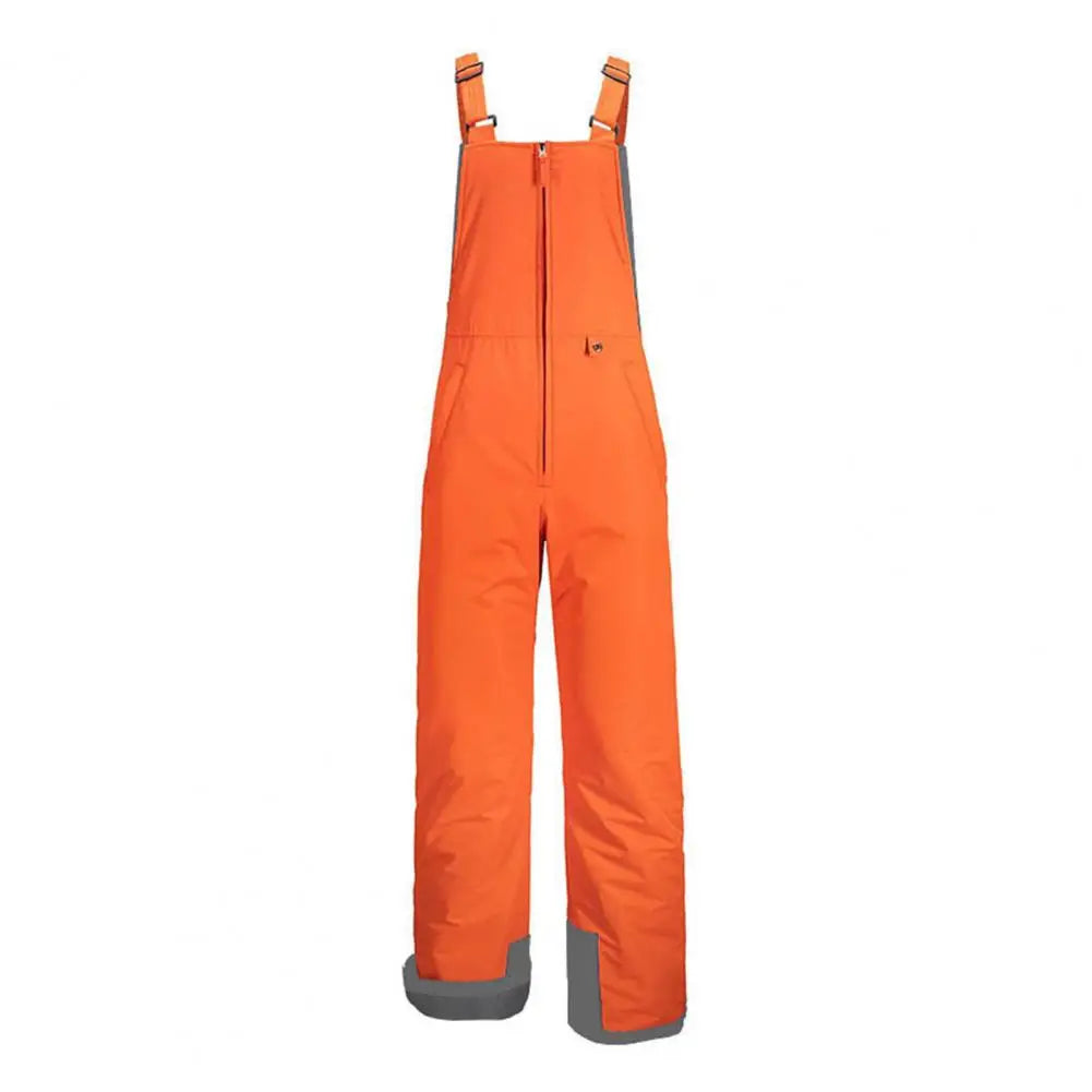 Insulated Ski Pants Unisex Jumpsuit Waterproof Ski Bib Overalls with Zip-up Front Closure Windproof Winter Snowboarding Pants