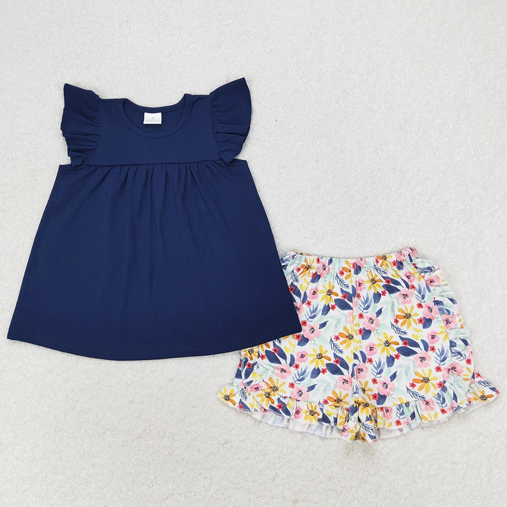 Saldi imperdibili Abiti estivi per bambine Completi estivi alla moda per bambini Abiti da boutique per bambine Abbigliamento carino per bambine piccole Completo a maniche corte