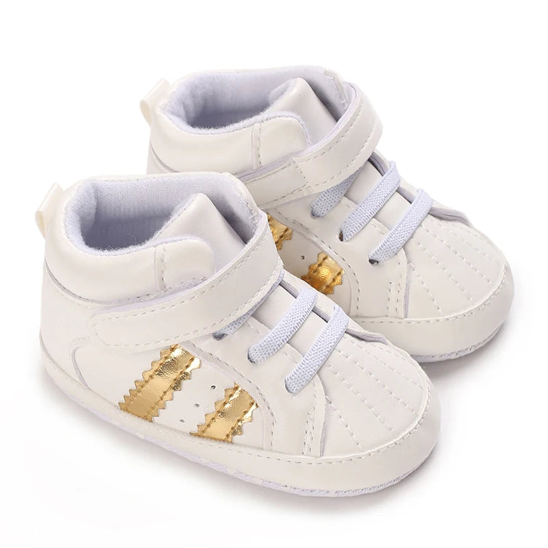 Scarpe bianche per neonati, casual, alla moda, per battesimo, primi passi, scarpe da gentiluomo per neonato, sneakers
