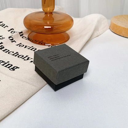 Semplice portagioie per orecchini, anelli, bracciali e collane, in carta grigia e nera, espositore per gioielli, scatola organizer per gioielli.