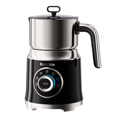 BioloMix 7 in 1 Steamer, montalatte elettrico staccabile, schiumatore automatico caldo/freddo per caffè e cioccolata calda, lavabile in lavastoviglie