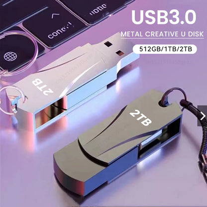 Chiavetta USB 3.0 da 512 GB 1 TB 2 TB ad alta velocità, chiavetta USB impermeabile, memory stick, chiavetta USB, regalo, disco U da 256 GB