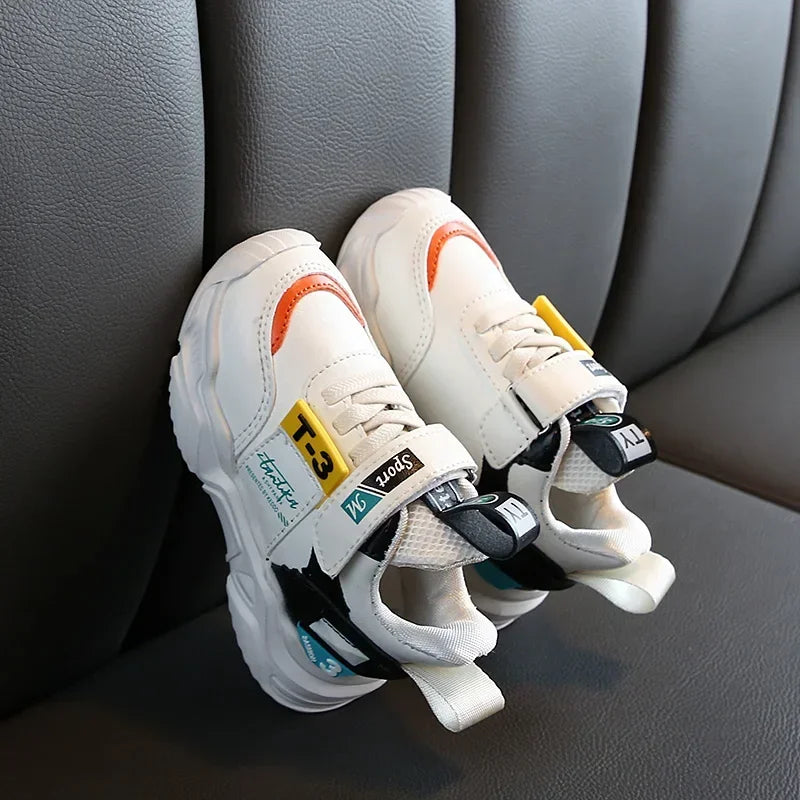 Scarpe da ginnastica comode e alla moda in similpelle per neonati, autunno/inverno, per bambini e bambine, scarpe sportive per bambini piccoli.