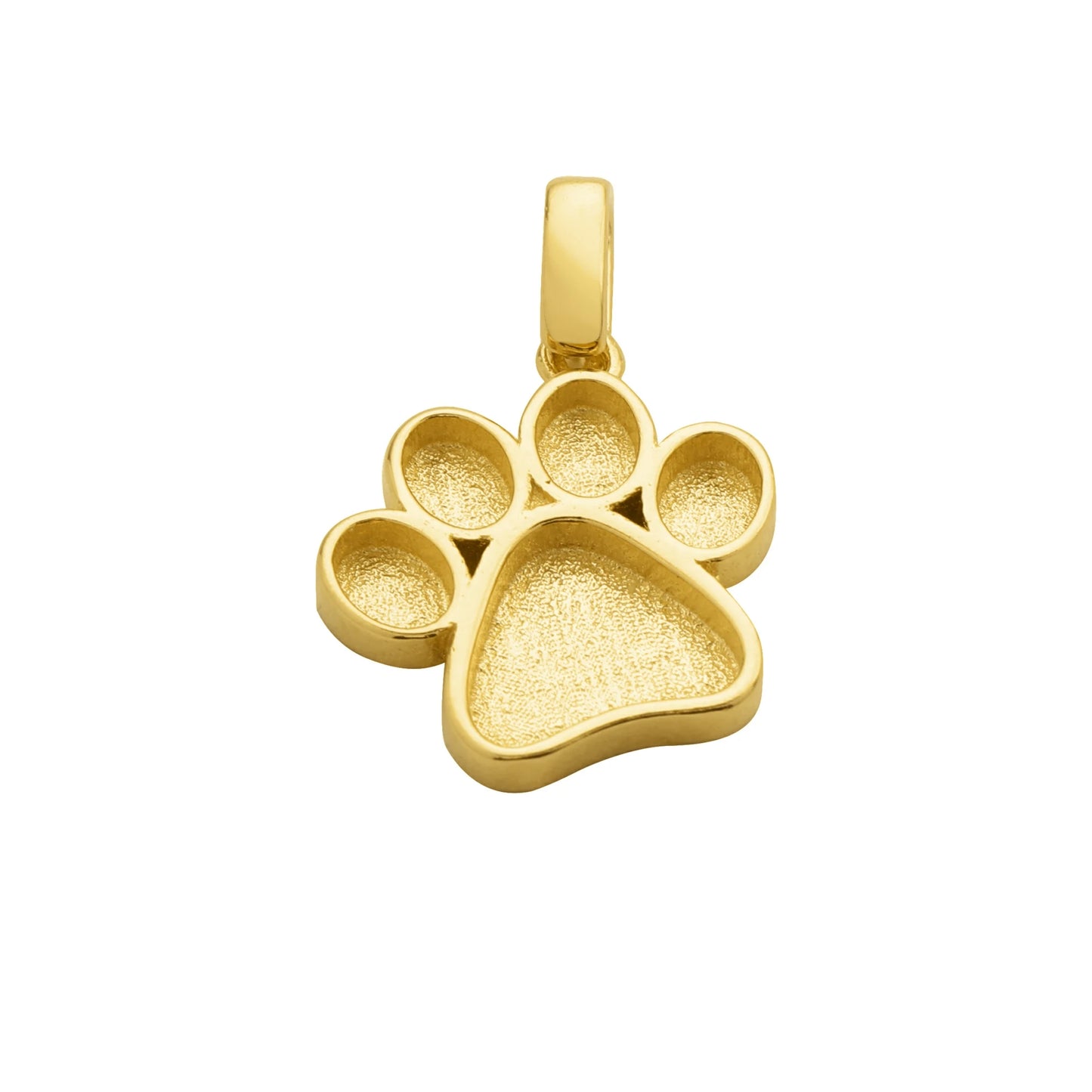 Ciondolo a forma di zampa di cane in resina, 13 mm, con incastonatura a castone, in argento sterling 925 massiccio placcato oro rosa, codice 1431165.