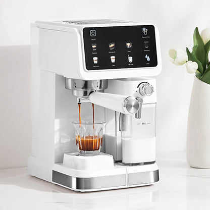 Macchina per caffè espresso italiana per uso domestico, ad alta pressione, automatica, con schiuma di latte, schermo a colori intelligente, macchina per caffè integrata