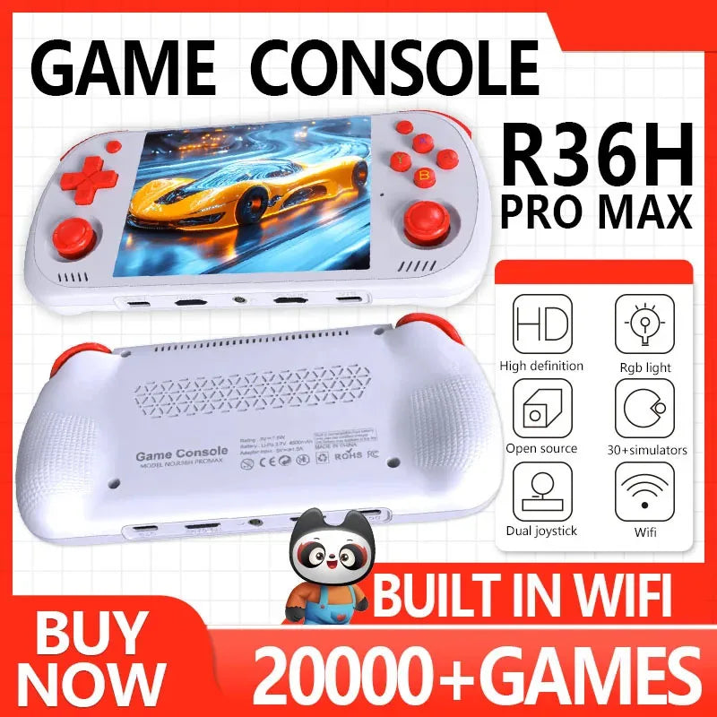 FUNKIDDY Nuova console portatile R36H PRO MAX con schermo IPS da 4,2", Linux RK3326, open source ArKOS 2.0 e oltre 15000 giochi.