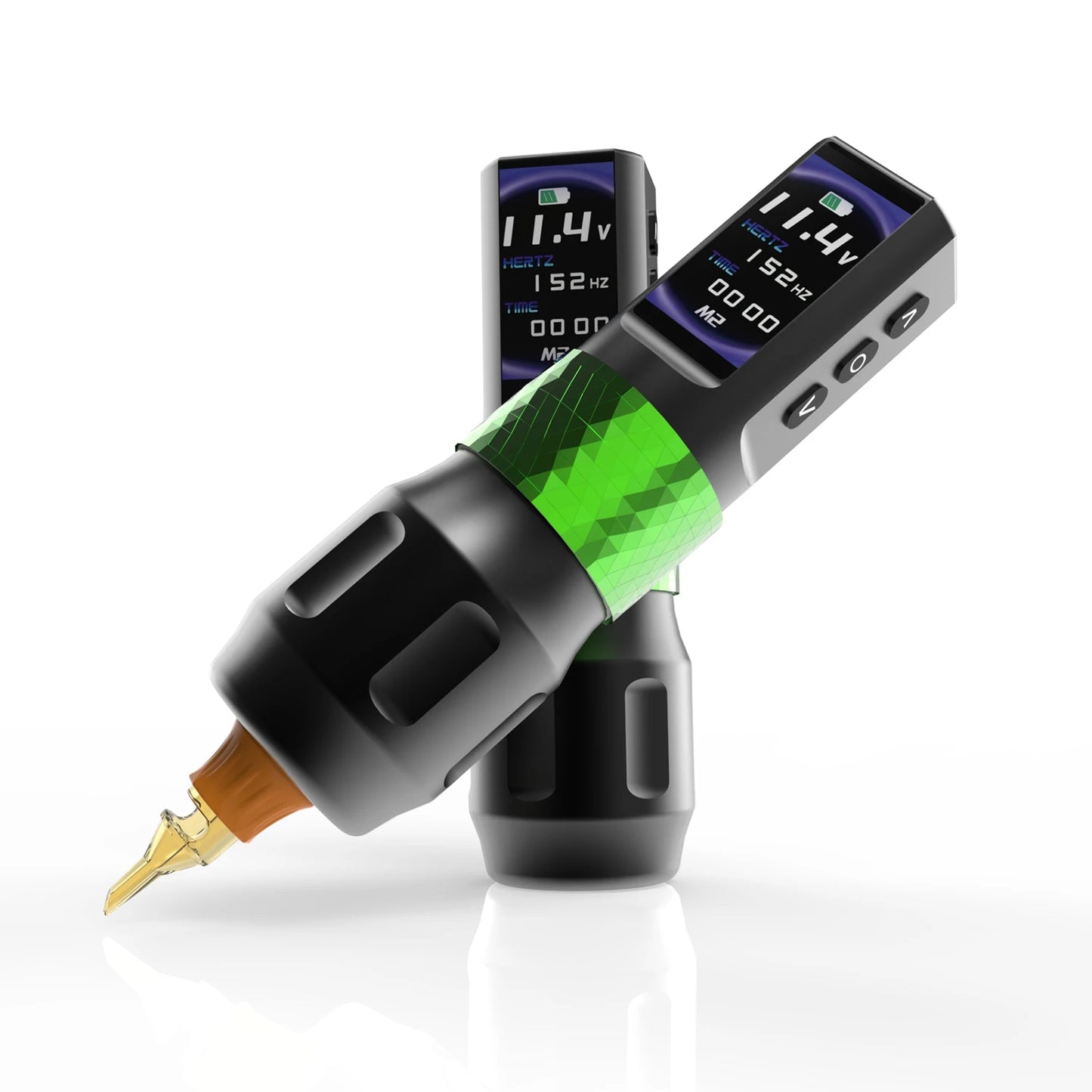 Macchinetta per tatuaggi wireless YILONG con motore coreless, batteria da 2000 mAh e display LCD, ideale per tatuatori professionisti.