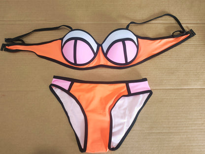 F4297 Bikini sexy da donna in neoprene multicolore, abbigliamento da spiaggia