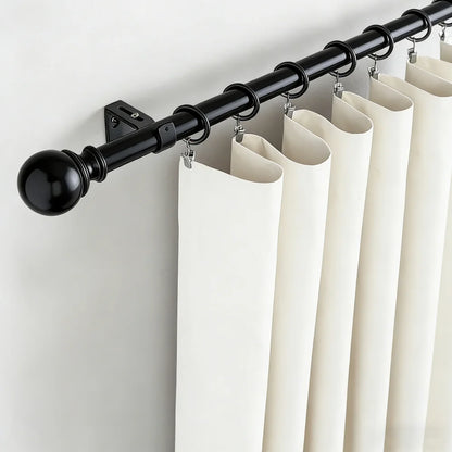 Adjustable Metal Curtain Rod Telescopic Poles with Bracket 70-120cm/120-210cm/160-300cm Multiple Colors