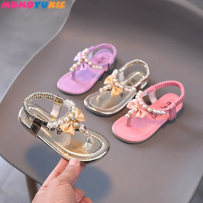 Scarpe estive da bambina, ballerine con perline, scarpe da principessa, scarpe da ballo per neonati, sandali per bambini, scarpe da matrimonio per bambini, rosa
