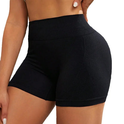 Pantaloncini da fitness da donna aderenti, adatti per ciclismo, yoga e sport traspiranti, a vita alta.