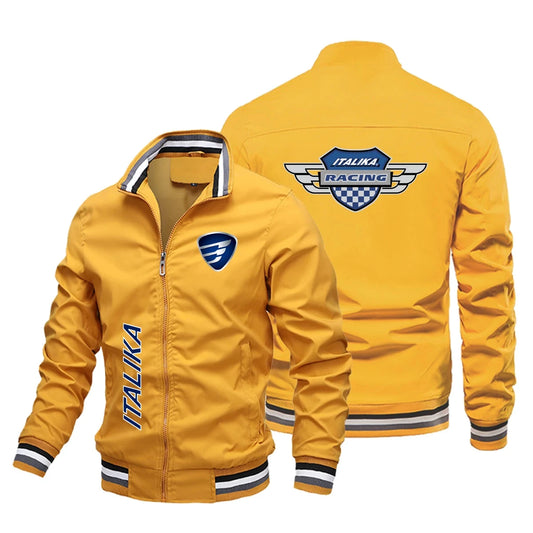 Giacca da corsa ITALIKA con logo da motociclista alla moda, giacca sportiva antivento da ciclismo, abbigliamento da uomo, giacca copribici hip-hop
