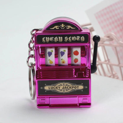 Portachiavi portafortuna, portachiavi jackpot, mini ciondolo da casinò, ciondolo per borsa, regalo originale per bambini e adulti