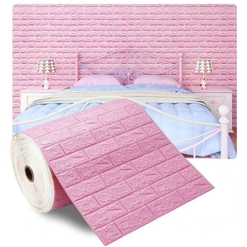 70CMx5M 3D Self Adhesive Waterproof Wall Sticker DIY Peel and Stick Wallpaper for Living Room Kitchen Wall Art Home Decoration