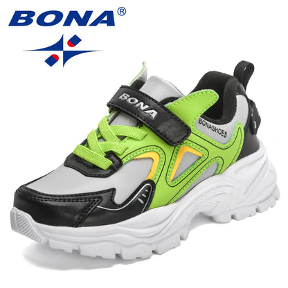 BONA Nuove scarpe casual di design, scarpe comode alla moda per ragazze, sneakers traspiranti, scarpe sportive da jogging per bambini