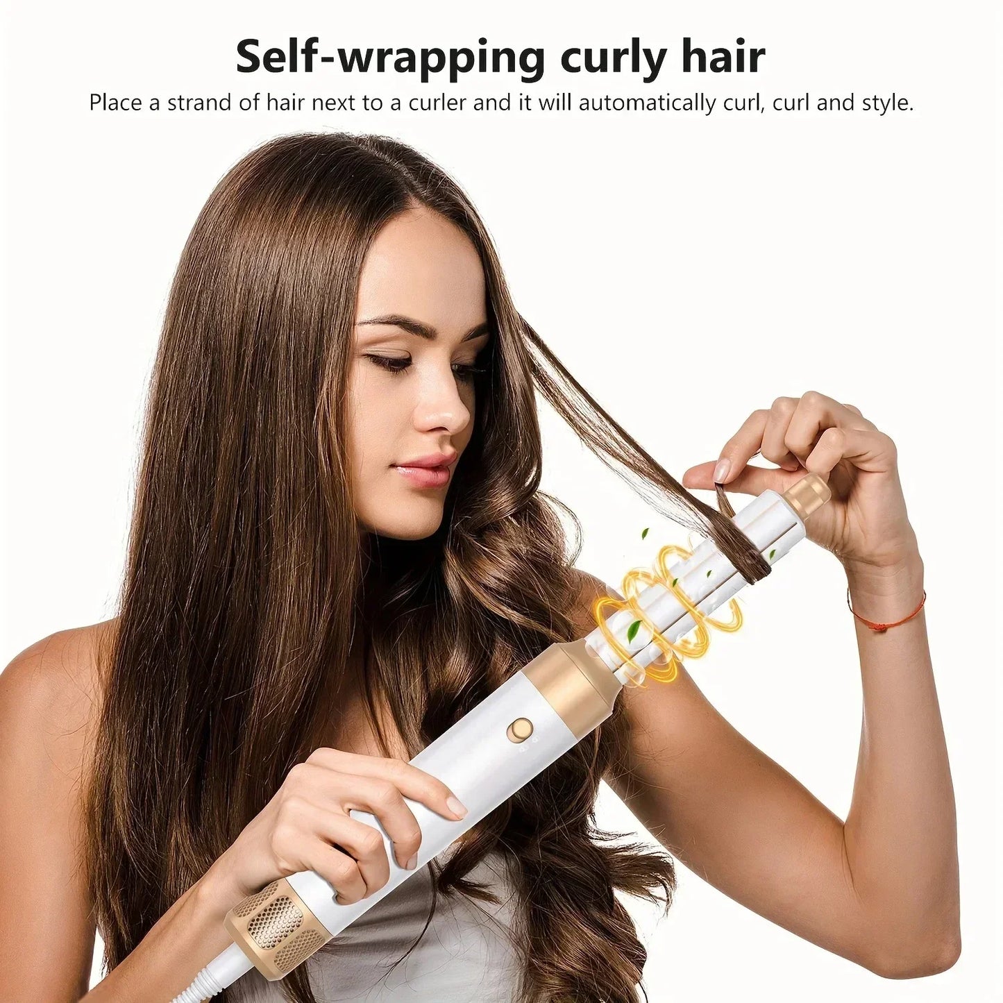 Tinsol 7 in 1 Hair dryer Professional Negative Ion curling Iron Hair Straightener Brushless Motor High Speed Hair Dryer Hot Comb