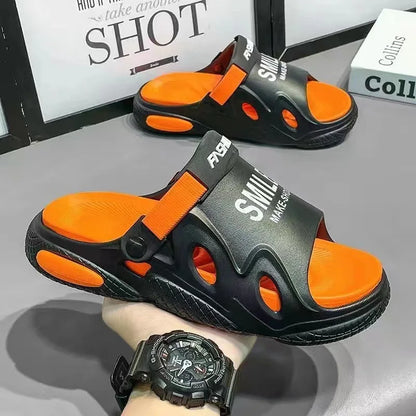 Ciabatte da uomo in offerta, sandali da uomo con suola morbida in EVA, scarpe da spiaggia antiscivolo per esterni, infradito leggere alla moda, scarpe con plateau da uomo
