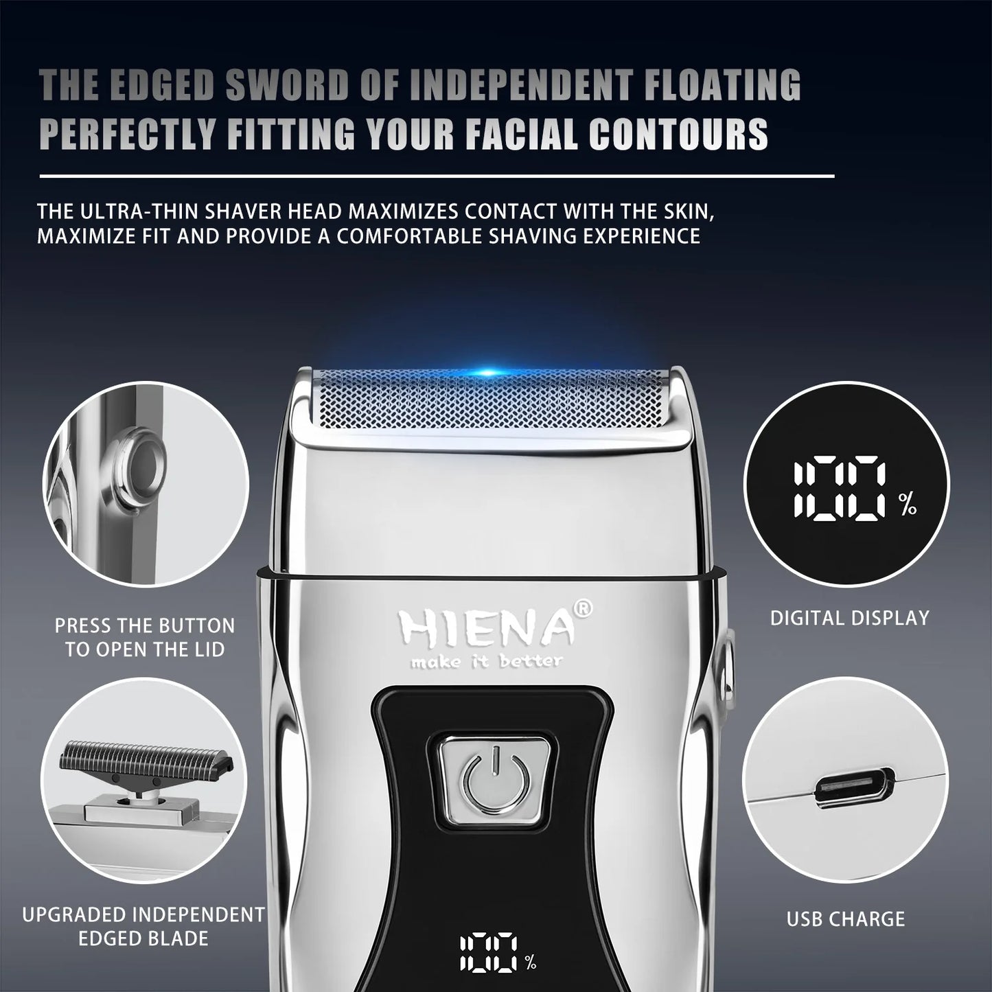Shaving Machine Finishing Fades mini single blade cordless beard trimmer razor rechargeable foil electric face body shaver for