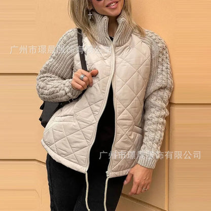 Coats for Women Zippers Padded Thick Winter Coat Women 2024 Llong Sleeve