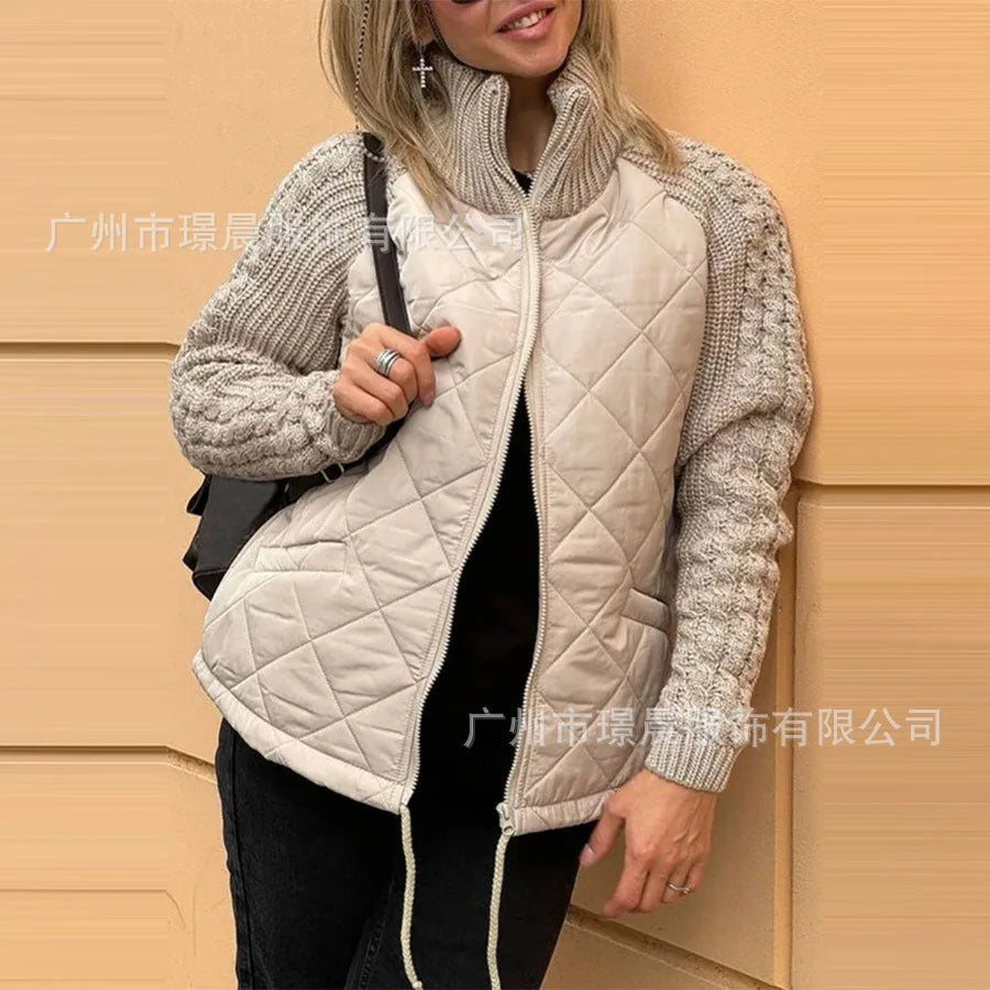 Coats for Women Zippers Padded Thick Winter Coat Women 2024 Llong Sleeve