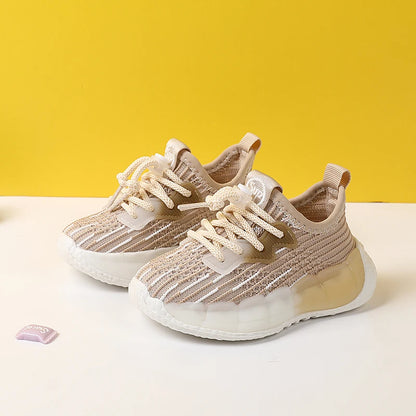 2024 Nuove scarpe primaverili per bambini, suola leggera, traspiranti, scarpe sportive per bambini, morbide, da esterno, da tennis, alla moda, per bambine e bambini, sneakers 15-25