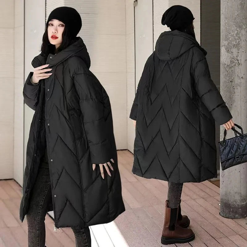 2025 Chinese-style Retro Ladies Cotton Padded Outerwear Temperament Korean Version Thick Women's Winter Parkas Jacket