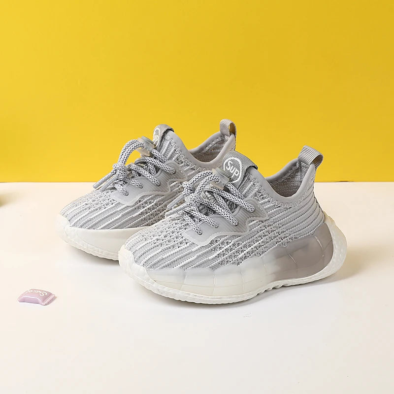 2024 Nuove scarpe primaverili per bambini, suola leggera, traspiranti, scarpe sportive per bambini, morbide, da esterno, da tennis, alla moda, per bambine e bambini, sneakers 15-25