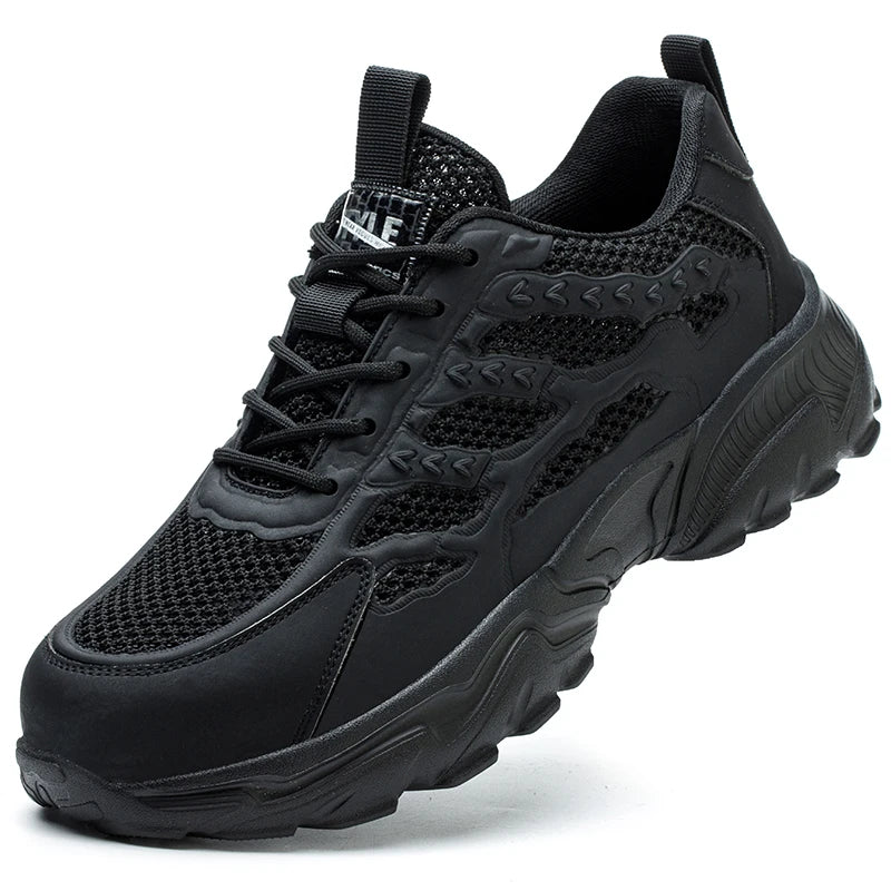 Scarpe antinfortunistiche traspiranti in mesh da uomo, bianche, scarpe protettive per uomo e donna, scarpe da lavoro estive leggere e indistruttibili 2026