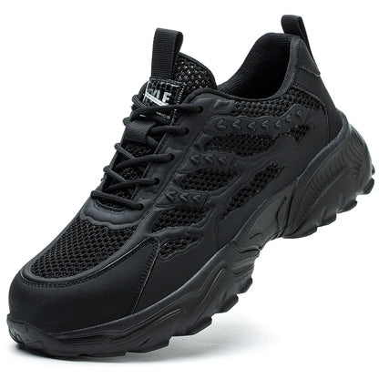 Scarpe antinfortunistiche traspiranti in mesh da uomo, bianche, scarpe protettive per uomo e donna, scarpe da lavoro estive leggere e indistruttibili 2026
