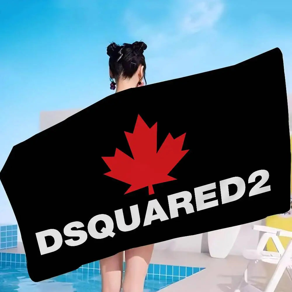 Classic Fashion LOGO D-Dsquared2 Anime Beach Swimming Towel Soft Absorbent Washcloth Children's Gifts For Kids Travel Camping