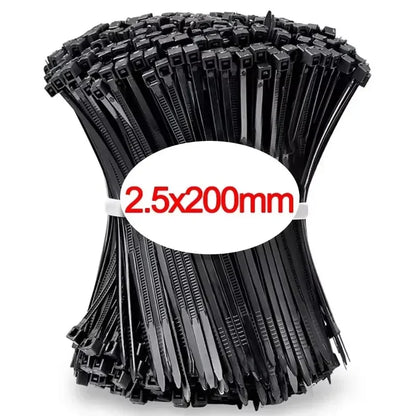 10-1000 Pcs Plastic Clamping Collar Rilsan Cable Ties Clamp Greenhouse Plastic Clamps Self-tightening Plastic Necklace Belts