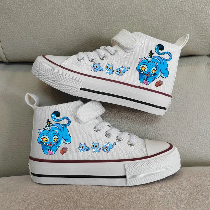 Nuove scarpe da ginnastica alte Kpop Demon Hunter per bambine, scarpe sportive casual da corsa e da tennis.