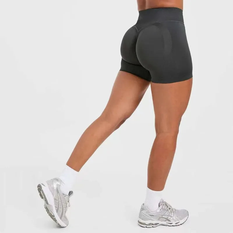 New Yoga Shorts Woman High Stretchy Seamless Slimshorts Quick-dry Skinny Butt Liftting Fitness Running Solid Sports Leggings