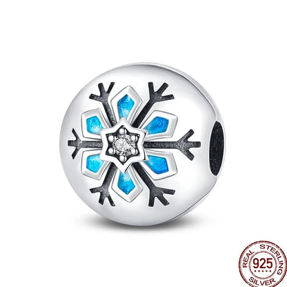 Squisito elemento a stella cava rotonda in argento sterling 925 a forma di fiore, adatto per braccialetti originali fai da te da 3 mm in argento 925