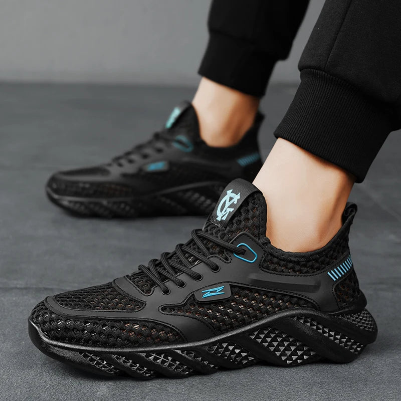 Scarpe da ginnastica da uomo alla moda, scarpe da corsa leggere, scarpe da ginnastica estive 2025 in mesh di marca, scarpe casual traspiranti, comode scarpe da tennis da uomo